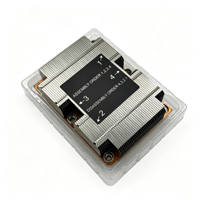 Refroidisseur de processeur de serveur 165W avec 2 caloducs en cuivre LGA3647 1U R71, base en cuivre, ailettes en aluminium 0,3 mm, 108x78x25,5 mm, OEM ODM, MOQ 1 pièce