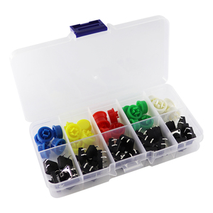 Botón Táctil de Microinterruptor de 5 Colores, Interruptor de Botón Pulsador Momentáneo, 25 Piezas/Juego, 12*12*7.3MM - Product Image 1