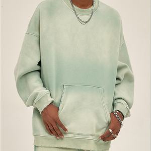 Fabricantes de Ropa Personalizada, Algodón Grueso, Deslavado, Desgastado, Estilo Vintage, Cuello Redondo Unisex, Invierno, 100% Algodón - Product Image 3