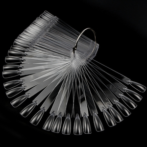 50 pièces de bâtonnets de présentation transparents en forme de goutte d'eau avec anneau pour la pratique des couleurs de vernis à ongles - Product Image 1
