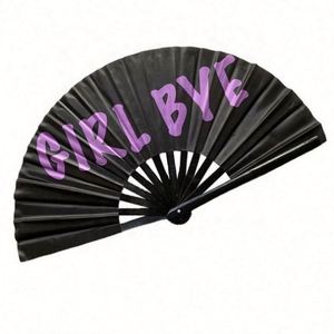 Custom <b>Large</b> Size Tai Ji Kung Fu Rave Bamboo Hand <b>Fan</b> Portable with UV Printing Features Personalized Logo and Pride - Product Image 5