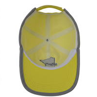 Casquette de baseball unisexe de haute qualité, personnalisée, jaune, à 6 panneaux, structurée, avec logo imprimé en sérigraphie, style sportif vintage streetwear
