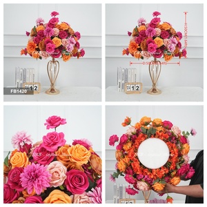 Bola de Flores Artificiales de 30cm, 40cm, 50cm, Centro de Mesa para Fiestas y Bodas, Decoración Floral con Rosas y Hortensias, Dropshipping - Product Image 2