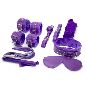 BDSM Bondage Fetisch-Set aus PU-Leder, enthält Fesseln und Sklavenhalsband, Erotikspielzeug-Set für Paare für SM - Product Image 5
