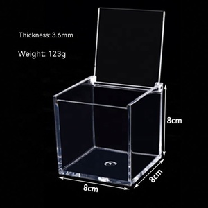 Bao bì trong suốt hộp vuông lật nắp hộp lưu trữ thực phẩm nhựa vuông nhỏ <span class=keywords><strong>Acrylic</strong></span> hiển thị trường hợp hộp lưu trữ - Product Image 4
