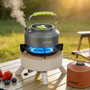 STARCAMP 2800W 便携式可折叠不锈钢燃气大火户外野营炉具防风手动点火丁烷/丙烷 - Product Image 1