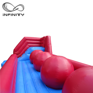 Nuevo llegado wipeout obstáculos inflables a pasos agigantados inflable wipeout rojo grande para la venta - Product Image 3