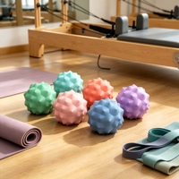 Balle de massage en TPE à picots pour massage des tissus profonds, masseur de fascia, rouleau de soulagement musculaire unisexe 7,5 cm pour pieds, cou, épaules, dos, jambes