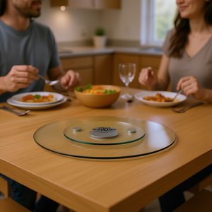 Plato Giratorio Lazy Susan de Vidrio Templado, 30 mm, Redondo, Suave, Silencioso, Giro de 360 Grados, Centro de Mesa para Comedor - Product Image 2