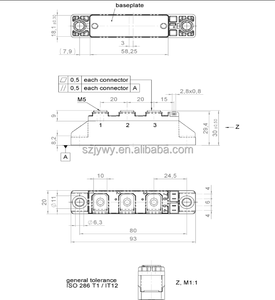 Módulo de Diodos Rectificadores DD100N16S 1600V 130A para Montaje en Chasis DD100N16SHPSA1, Aisladores y Controladores de Gate Productos - Product Image 5