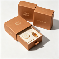 Boîte cadeau rigide de luxe personnalisée avec doublure sur mesure pour bougies, parfums, cosmétiques, emballage cadeau