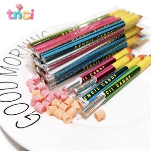 Bonbons <span class=keywords><strong>en</strong></span> forme de crayon, collation rétro amusante avec des cubes de <span class=keywords><strong>sucre</strong></span> colorés, <span class=keywords><strong>emballés</strong></span> individuellement, bonbons nostalgiques pour les fêtes d'enfants - Product Image 6