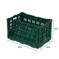 Caisses en plastique de haute qualité 100% vierge PP caisse pliable de qualité alimentaire boîte de rangement en maille pour légumes et fruits