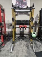 Máquina Combinada Comercial de Alta Resistencia de Acero Inoxidable: Rack de Sentadillas con Cable Cruzado, Máquina Smith para Entrenamiento de Fuerza de Pecho, Piernas, Espalda y Brazos