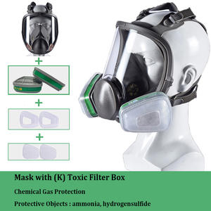 Pelindung Wajah Grosir CF6800 Masker Respirator Silikon Reusable Masker <span class=keywords><strong>Gas</strong></span> Full Face <span class=keywords><strong>Filter</strong></span> Karbon Aktif yang Dapat Diganti - Product Image 2