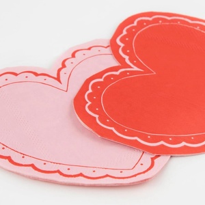 Assiettes en papier jetables DAMAI pour la Saint-Valentin, vaisselle rose et rouge, assiettes en papier en forme de cœur « Be Mine » - Product Image 6