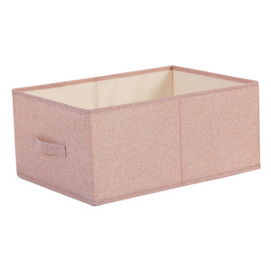 Clothing Organizer <b>Storage</b> <b>Box</b> Rectangle Foldable Washable Solid Color Cotton Linen Fabric <b>Drawer</b> For Wardrobe Closet - Product Image 5