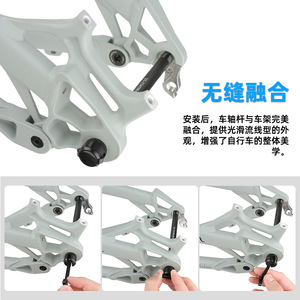 แกนจักรยานโบลานี 12x125 มม. M12 P1.5 17L สำหรับตะเกียบหน้า 12x165 มม. สำหรับโครงจักรยาน อลูมิเนียมอัลลอยด์ ความแข็งแรงสูง - Product Image 3