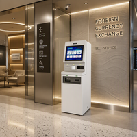 Kiosque intelligent à écran tactile de 19 pouces Jinrui FCM-501T, classé parmi les meilleurs, pour aéroport, hôtel, centre commercial, machine de change de devises pour les voyages