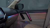 Kit de Actualización de Luces LED Interiores para Toyota Prado LC150 2010-2019, Estilo Escama de Dragón de Carbono/Madera, Luz Ambiental Sinfónica