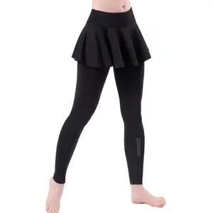 Nieuwe Sport Yoga Pakken Valse Tweedelige Broek Rok Hoge Taille Elastische Sneldrogende Broek Voor Vrouwen