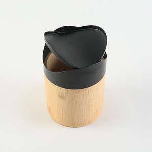 Cubo de Basura Inteligente, Ecológico y Moderno de Bambú con Tapa Abatible para Cocina, Dormitorio, Oficina, Sala de Estar, con Contenedor de Madera - Product Image 3