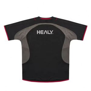 Maillots de football rétro personnalisés pour hommes, manches courtes raglan bicolores, maillot de football vintage noir, streetwear - Product Image 2