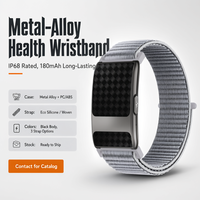 Bracelet de montre connectée en alliage de titane en gros sans écran, avec surveillance ECG et fréquence cardiaque, étanche IP67 pour la natation, prêt à être expédié