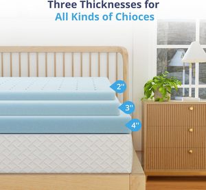 <span class=keywords><strong>Surmatelas</strong></span> en mousse à mémoire de forme Queen de <span class=keywords><strong>2</strong></span> pouces, avec gel rafraîchissant et coussin anti-pression, livré en boîte, essentiels pour les dortoirs - Product Image 3
