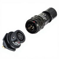 Connecteur d'Aviation Étanche IP67 WEIPU SA6, Accessoires pour Applications Énergétiques Nouvelles, PPS, Aluminium Anodisé, Laiton Doré