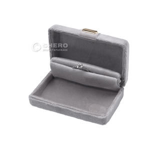 Caja de Terciopelo de Alta Calidad para Anillos de Diamantes, Elegante Caja de Regalo de Joyería, Caja de Terciopelo y Cuero para Pulseras, Collares y Joyas - Product Image 4