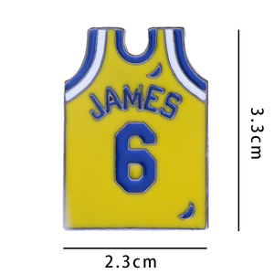 Gran oferta, broche de estrella de la <span class=keywords><strong>NBA</strong></span>, insignia de Metal de baloncesto, broche deportivo, alfileres, Pin de esmalte suave, decoración de bolsa de ropa - Product Image 5