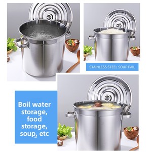 Khách sạn thương mại sử dụng dày thép không gỉ súp & cổ nồi xô công suất lớn đa mục đích căng tin nắp cho gạo lưu trữ - Product Image 3