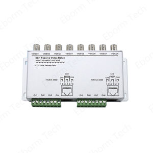 Balun de Video Pasivo de 8 Canales, Balun Múltiple de 8 Puertos HD-TVI AHD CIV CVBS CCTV a través de <span class=keywords><strong>Pares</strong></span> Trenzados - Product Image 2