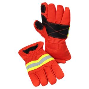 Guantes de Bombero Resistentes al Fuego, de Cuero Vacuno Nomex y Aramida, Color Naranja, Trajes Impermeables, Equipo de Protección - Product Image 4
