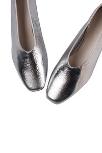 Cialisa <span class=keywords><strong>Scarpe</strong></span> da <span class=keywords><strong>Donna</strong></span> in Vera Pelle <span class=keywords><strong>Argento</strong></span> Moda 2025 Autunno Alta Qualità Punta Quadrata Slip-On <span class=keywords><strong>Tacco</strong></span> <span class=keywords><strong>Medio</strong></span> Quotidiano Taglie 40 - Product Image 6