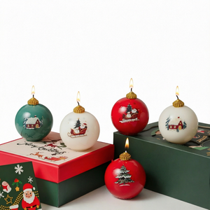 Vela Aromática Navideña OEM, Vela de Cera de Soja Hecha a Mano, Adorno para Decoración del Hogar, Juego de Regalo en Caja, Diseño Navideño, Vela con Forma de Copo de Nieve - Product Image 1