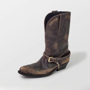 <span class=keywords><strong>Stivali</strong></span> da Cowboy Western Retrò Effetto Invecchiato per <span class=keywords><strong>Donna</strong></span>, Nuovi <span class=keywords><strong>Stivali</strong></span> Autunno-Inverno in Vera Pelle Marrone con Punta Affusolata - Product Image 3