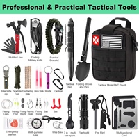 Trousse de premiers secours tactique d'urgence Johold 256 pièces, sac de traumatologie Molle, équipement de camping en plein air