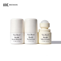 Flacon roll-on rond droit en PP de 40 ml, étanche et scellé, vide, pour emballage cosmétique et soins personnels