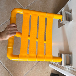 <b>Folding</b> Bathroom Seat Stainless Steel Wall Mounted Non Slip Shower Bench For Elderly Bath <b>Stool</b> 39.5x40x44.5cm - Product Image 2
