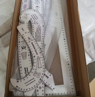 Règle de mesure de couture professionnelle : Ensemble de règles courbes françaises en plastique pour la confection de patrons de vêtements et la gradation auxiliaire