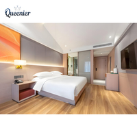 Ensemble de mobilier de chambre d'hôtel 5 étoiles moderne pour projets hôteliers commerciaux, lit de chambre d'hôtel standard en bois massif, mobilier d'hôtel de villégiature