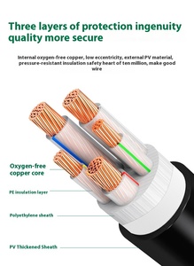 Bán buôn XH thương hiệu 400mm Điện áp trung bình bọc thép Cáp 16mm 3 lõi 4 lõi dây dẫn đồng PVC/xlpe cách điện iec60502 điện - Product Image 6