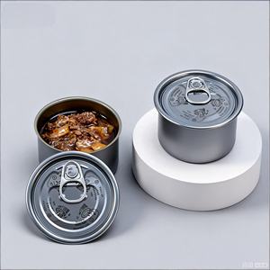 Latas Metálicas Cilíndricas Pequeñas Personalizadas con Tapa de Rosca Fácil de Abrir, Latas de Hojalata de 2 Piezas <span class=keywords><strong>para</strong></span> Alimentos de Bebé, Sardinas y Carne - Product Image 2