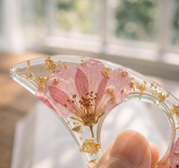 Marque-page en résine avec fleur pressée, support de page, fleur du mois de naissance, cadeau pour les amoureux des livres