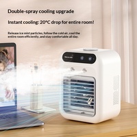 Ventilateur Rafraîchisseur d'Air Portable pour la Maison, Mini Ventilateur Humidificateur à Pulvérisation, Mini Refroidisseur d'Air Portable pour la Maison