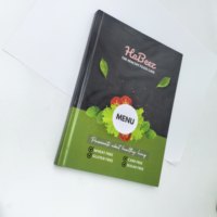 Livre de menu de restaurant haut de gamme en couverture rigide, design personnalisé, album de liste de plats