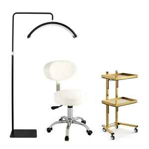 Unirelax เก้าอี้ทำเล็บแบบมีล้อลากและโคมไฟรูปตัวยูทรงครึ่งวงกลมสำหรับร้านเสริมสวยเฟอร์นิเจอร์หรูหรา - Product Image 1
