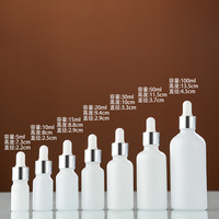 Bouteilles compte-gouttes en verre dépoli opaque en gros 5ml 10ml 15ml 20ml 30ml 50ml 100ml – Contenant cosmétique anti-fuite pour huiles essentielles